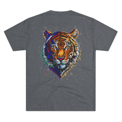 Tiger Head Graphic Tee — Colorful Drip Art Unisex T-Shirt