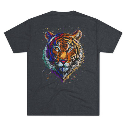 Tiger Head Graphic Tee — Colorful Drip Art Unisex T-Shirt