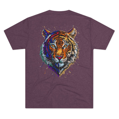 Tiger Head Graphic Tee — Colorful Drip Art Unisex T-Shirt