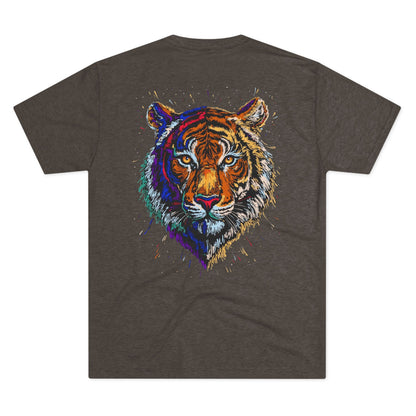 Tiger Head Graphic Tee — Colorful Drip Art Unisex T-Shirt