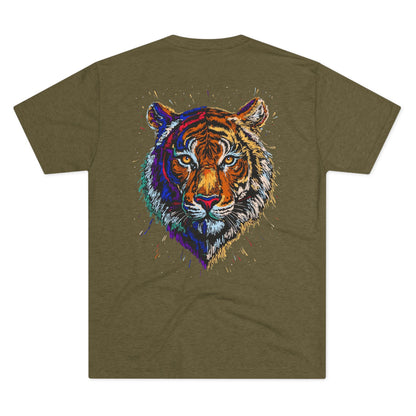 Tiger Head Graphic Tee — Colorful Drip Art Unisex T-Shirt