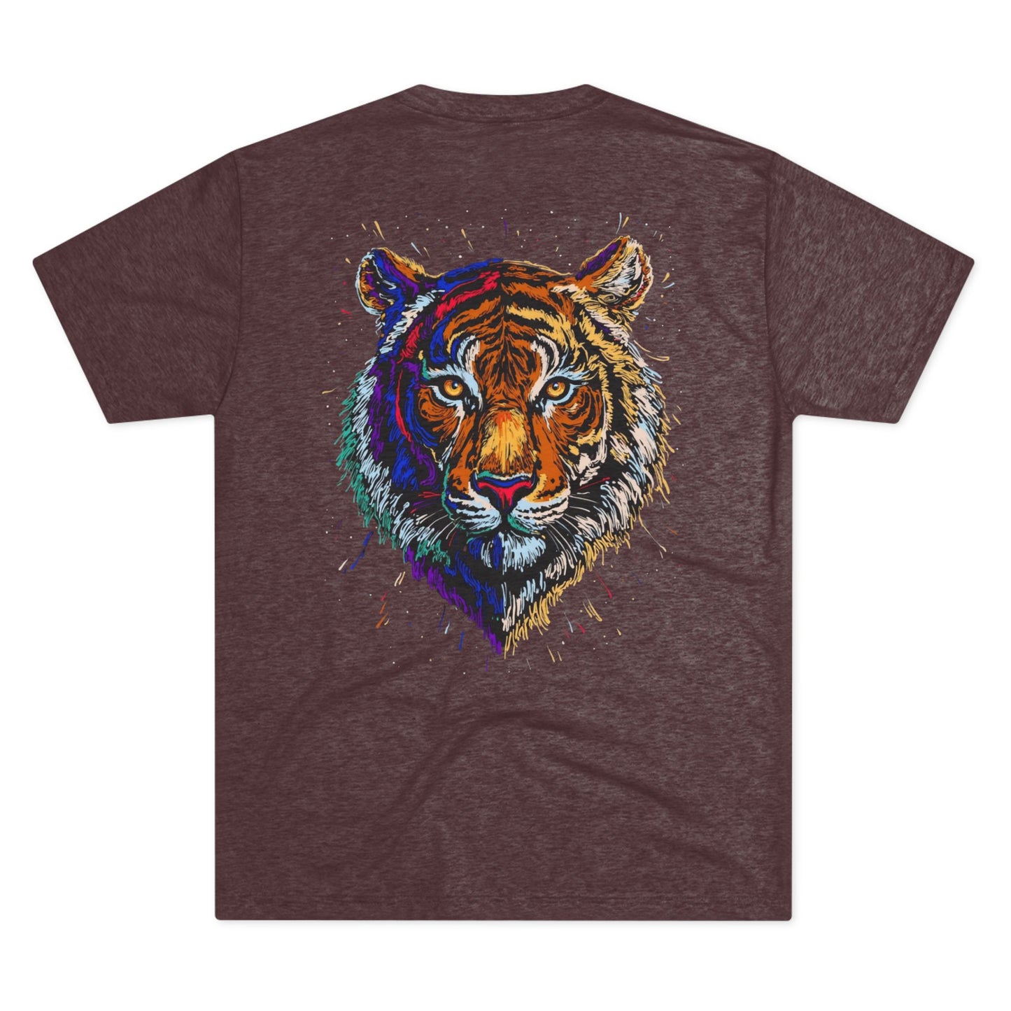 Tiger Head Graphic Tee — Colorful Drip Art Unisex T-Shirt