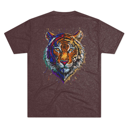 Tiger Head Graphic Tee — Colorful Drip Art Unisex T-Shirt